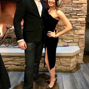 Jay Godfrey Black Velvet Dress